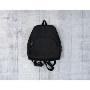 Nevenka Everyday Black Faux Leather Backpack Purse Stylish Shoulder Bag